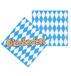 SERVETTEN "OKTOBERFEST"33X33CM. (12 STUKS)