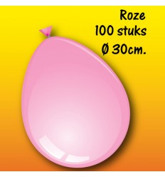 Ballonnen Roze 30 cm 100 stuks