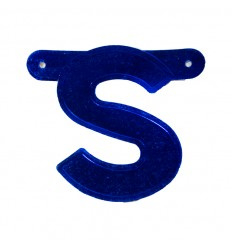 Banner letter S Blauw 1 pcs