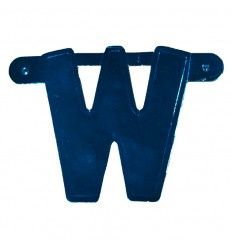 Banner letter W Blauw 1 pcs