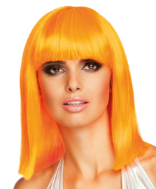 Dance Wigs Neon Orange