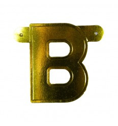 Banner letter B  goud  1 pcs