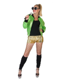 glitter shorts gold one size