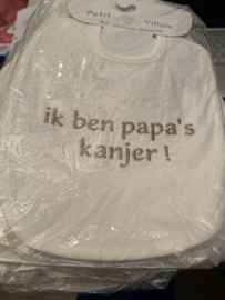 Slab ik ben papa's  kanjer (creme/ bruine letters)