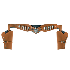 Cowboyholster dubbel Sheriff Bruin