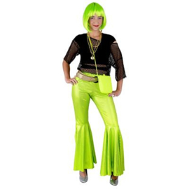Groene glitter paillettes disco broek maat 36/38