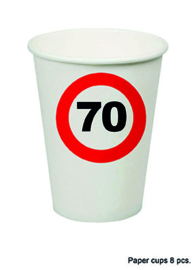 70 jaar: 8 paper cups