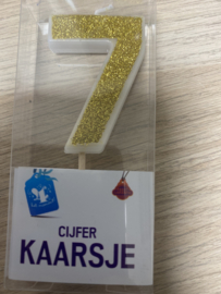 Kaarsje 7 Goud