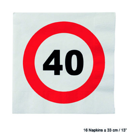 Verkeer 40 Jaar: 16 napkins plus minus 23 cm