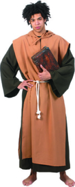 Medieval monk robe with hood belt maat 52/54