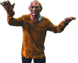 Zombie pinman shirt mask gloves one size