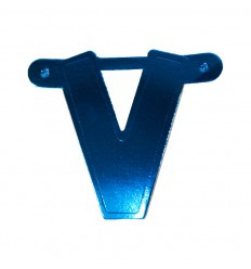 Banner letter V Blauw 1 pcs