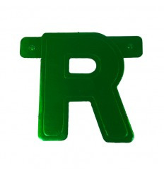 Banner letter R Groen 1 pcs