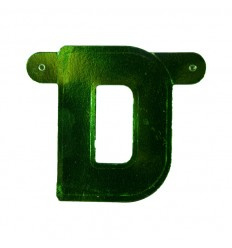 Banner letter D  Groen 1 pcs