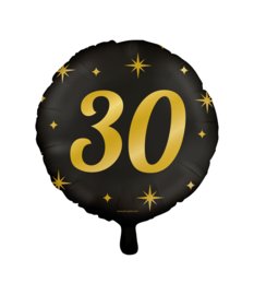 Classy Folieballon 30 jaar zonder helium