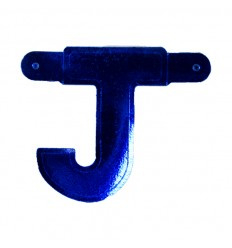 Banner letter J Blauw  1pcs