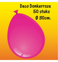 Ballonnen Donker Roze 30 cm 100 stuks