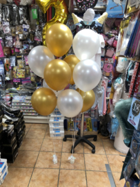 Ballonnen Deco goud wit