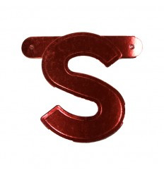 Banner letter S Rood 1 pcs