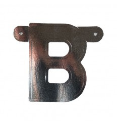 Banner letter B Zilver 1 pcs