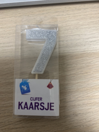 Kaarsje 7 Zilver