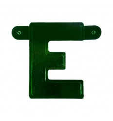 Banner letter E  Groen 1 pcs