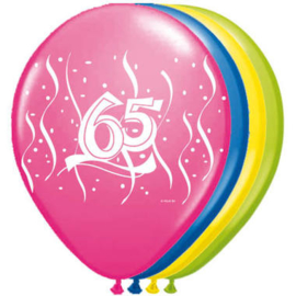 65 jaar ballonnen 8 stuks