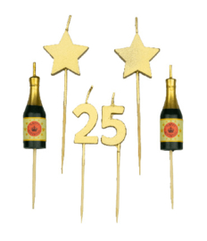 Party Cake Candles 25  jaar