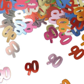 tafel confetti 90 jaar