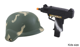 Helmet & gun kids- size