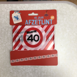 Verkeer Afzet lint 40 ( plus minus 10 m)