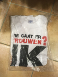 T-shirt maat XL Wie gaat er trouwen ? ik