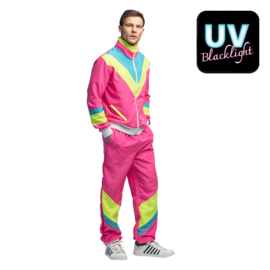 Trainingspak Retro dude neonroze (L)