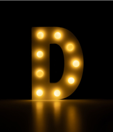 light letter D