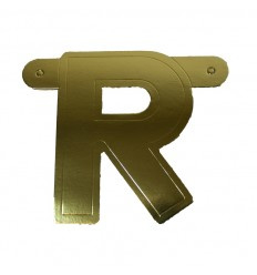 Banner letter R Goud 1 pcs