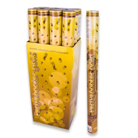 Confetti shooter goud brandvertragend (60cm) 19063 Luchtdruk Partyshooter met goud metallic kleurvaste en brandvertragende slowfall confetti | Afmeting Shooter: 60 cm | Schietafstand: ca. 6 meter