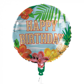 folie ballon Happy Birthday  wordt geleverd zonder helium
