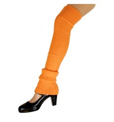 Beenwarmers overknee Fluor oranje