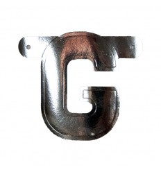 Banner letter G Zilver 1 pcs