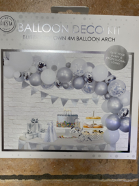 Deco ballonnen pakket zilver