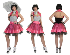 Rock en roll dress pink maat 36/38