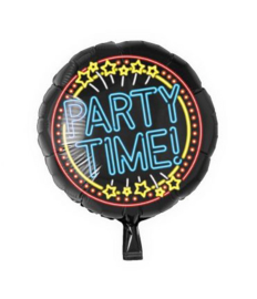 Folie ballon Party Time  18 inch 45 cm geleverd zonder helium