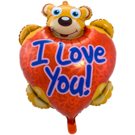 I love You Teddybeer Folieballon - 80 x 57 cm Art. nr.: 61792 I love You Teddybeer Folieballon - 80 x 57 cm. Inhoud: 1 folieballon. Kleur: Rood. Bijvoorbeeld te gebruiken tijdens de volgende feestgelegenheid/feestgelegenheden: Valentijnsdag. ZONDER HELIUM