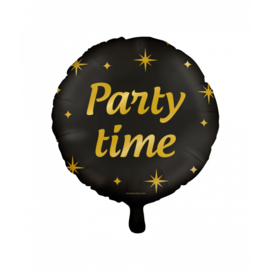 Classy Folie ballon party Time met helium kan alleen afgehaald worden