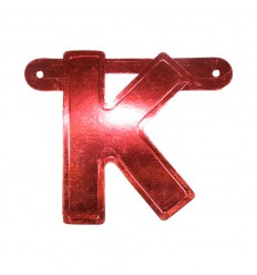 Banner letter K  Rood 1pcs