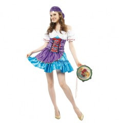 Zigeunerin Top, skirt,Bandana maat 42