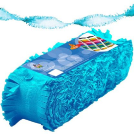 Crêpe slinger 24 meter blauw