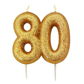 Kaarsje 80 goud