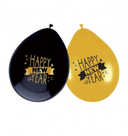 Balloons New Year collection 6 pcs doorsnede 30 cm