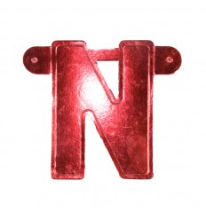 Banner letter N  Rood  1pcs